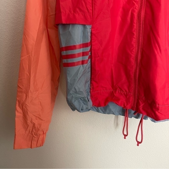 Women’s Adidas Red Orange Zip Up Hoodie Jacket Size Small! - Picture 6 of 8